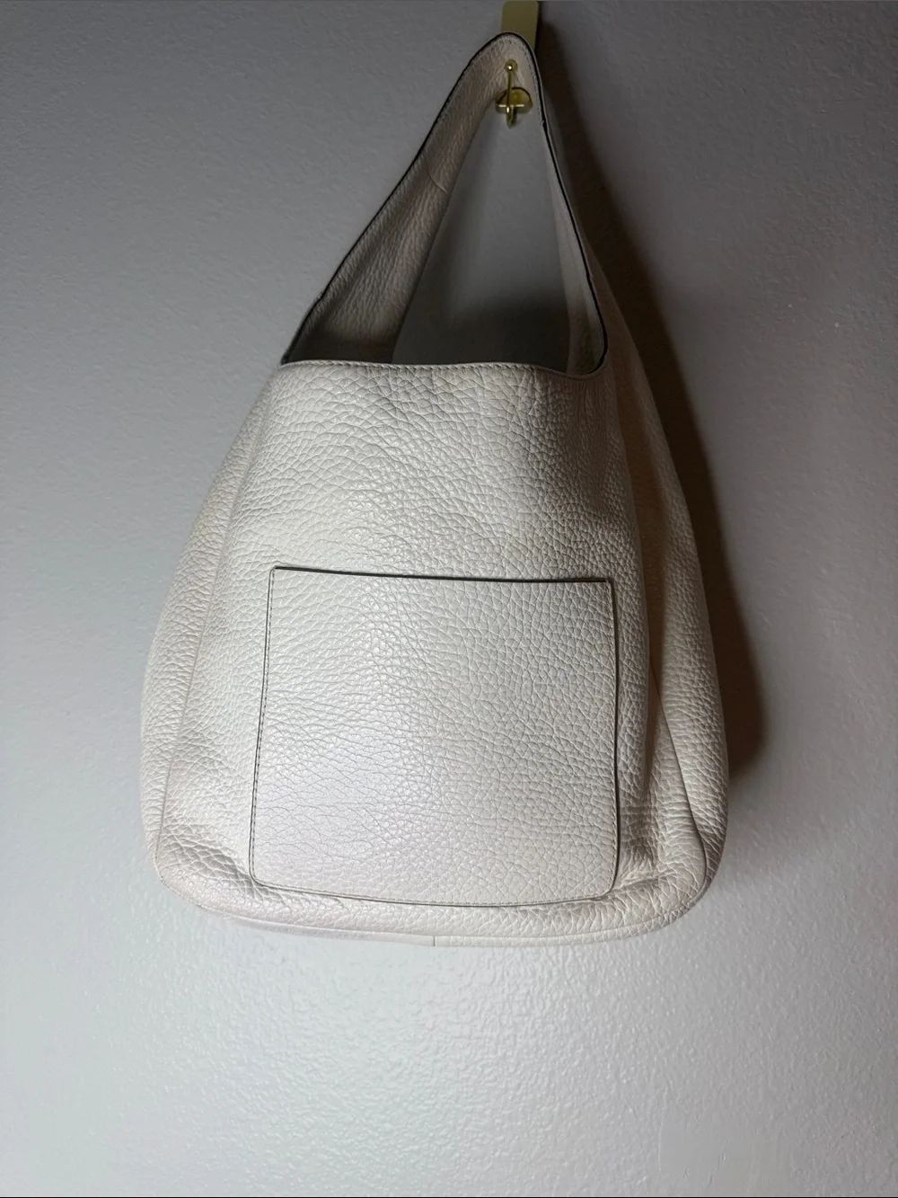 Michael Kors Cream Pebbled Leather Hobo Shoulder Bag